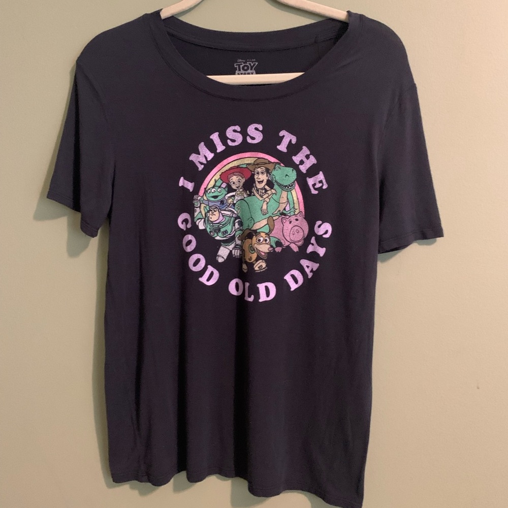 I Miss The Good Old Days Toy Story Disney Pixar Woman’s Black T shirt